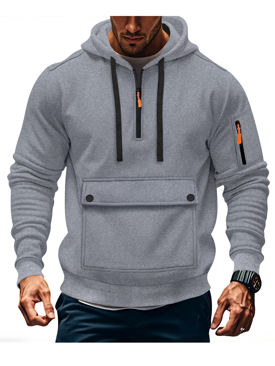 Casual hoodie for men with practical pockets Lune London