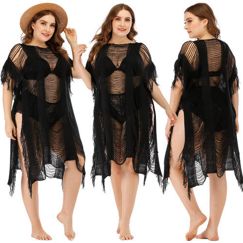 Women Fringe Network Beach Kimono Amarae