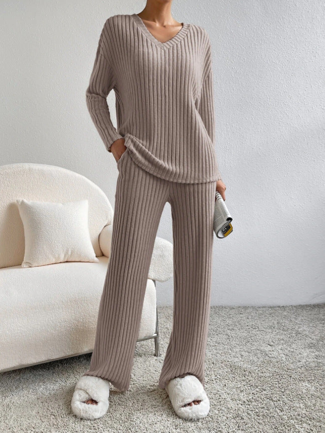 Lune London Comfortable Ribbed Knit Lounge Set for Women