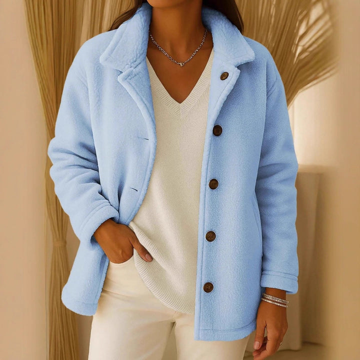 Veste en polaire pour femmes avec détails en boutons Chic & Stil