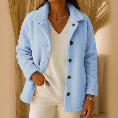 Veste en polaire pour femmes avec détails en boutons Chic & Stil