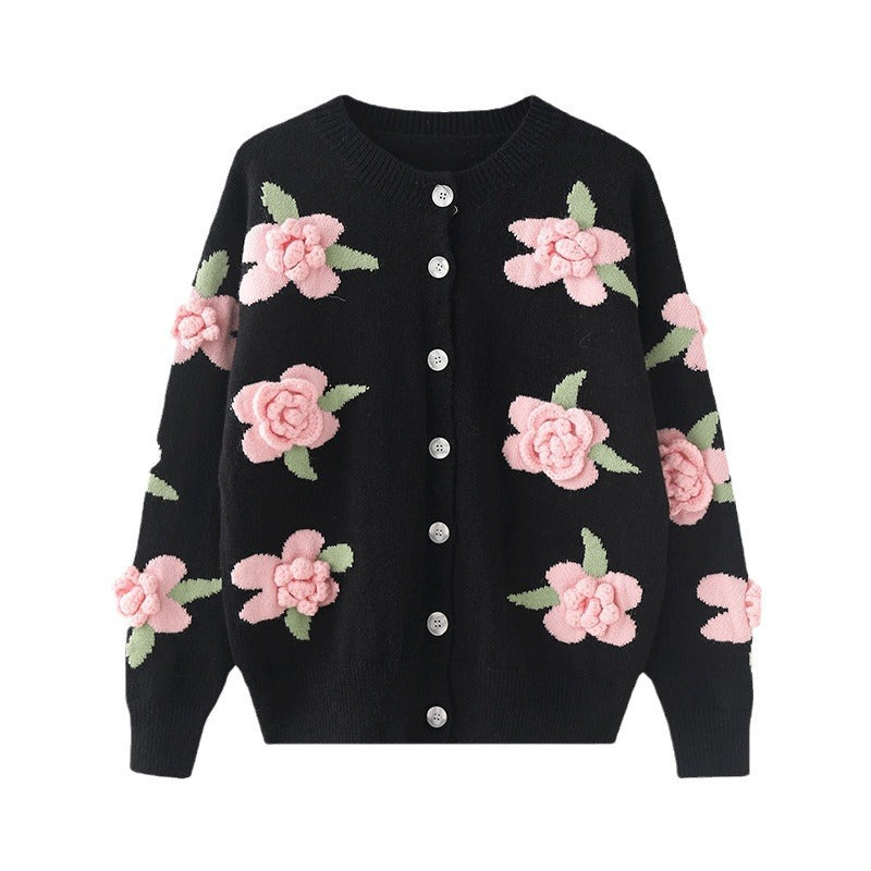 Cardigan pour femmes avec motif floral Chic & Stil