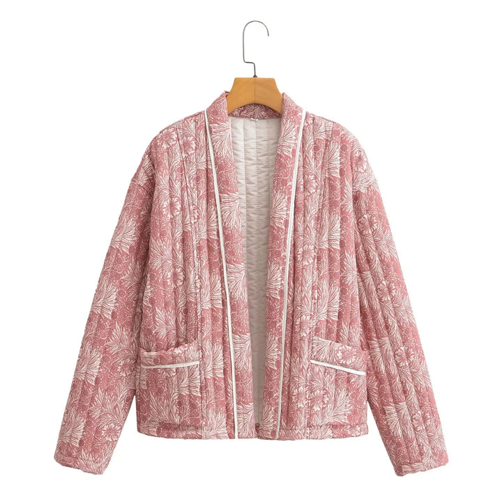 Veste matelassée élégante pour femmes avec motif floral Chic & Stil