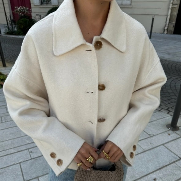 Manteau en laine surdimensionné et élégant pour femmes Chic & Stil
