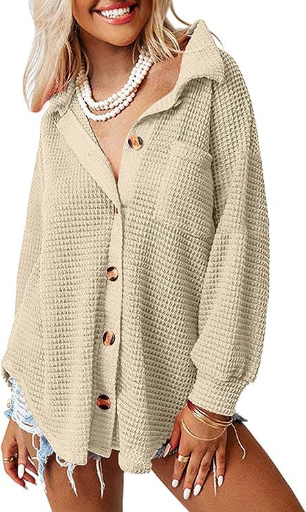 Casual button jacket for women in Waffle fabric Lune London