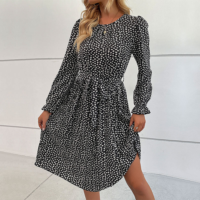 Wrap dress for women with gathered details and belt at the waist Lune London