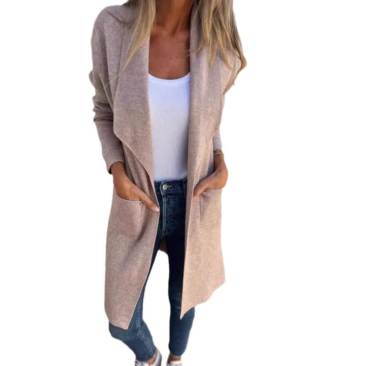 Open knit coat for women with a chic elegant silhouette Lune London