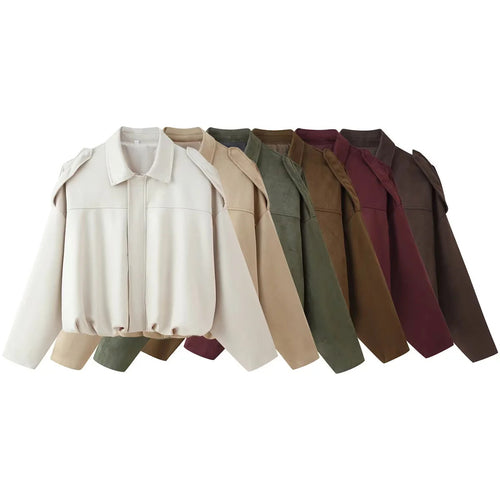 Ladies' pilot jacket with trendy oversized cut and widened shoulders Amarae