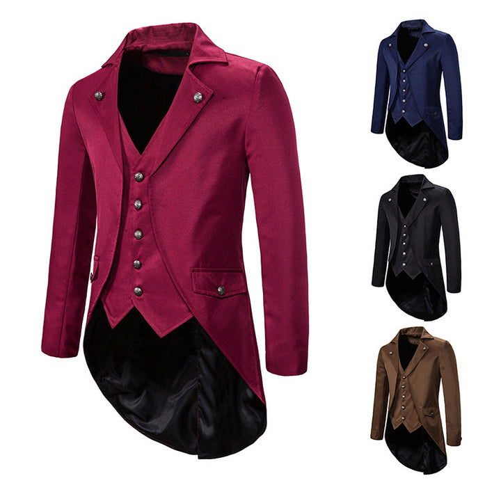Elegant steampunk jacket for men with asymmetrical cut and refined details Lune London