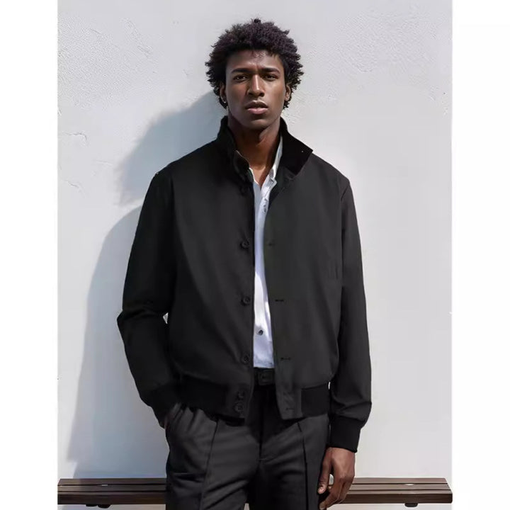 Casual bomber jacket for men with high collar and practical pockets Lune London
