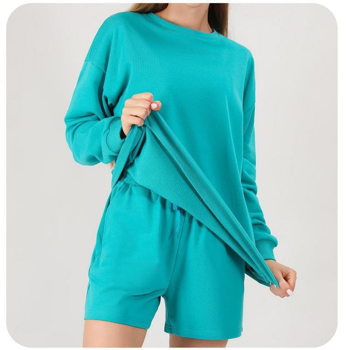 Ladies casual sweatshirt and shorts set Lune London