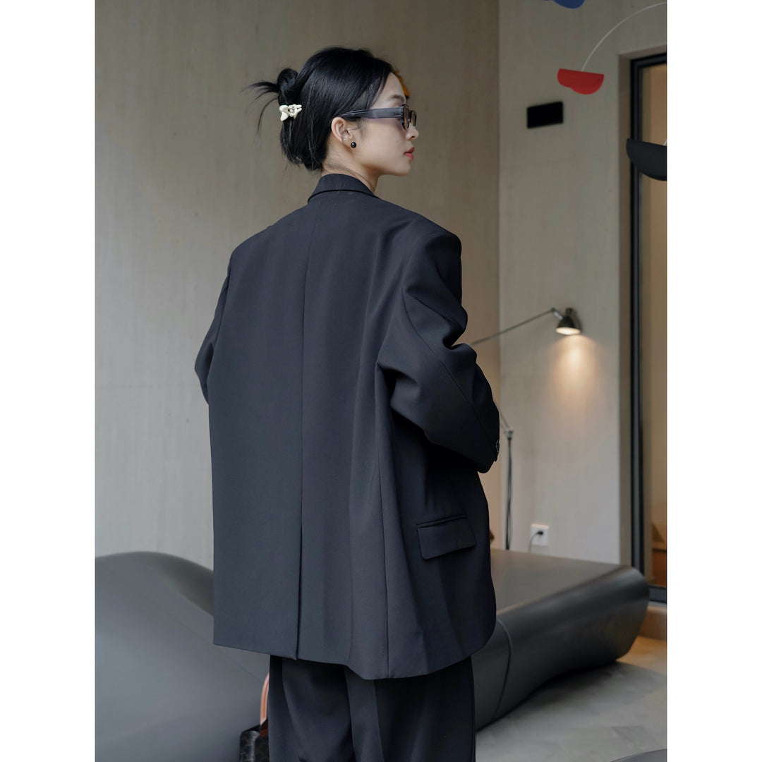 Women's Loose Tailoring Blazer in Oversized Cut with Dropped Shoulder Amarae