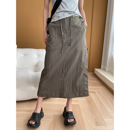 Ladies Elegant Maxi Skirt with Practical Pockets Chic & Stil