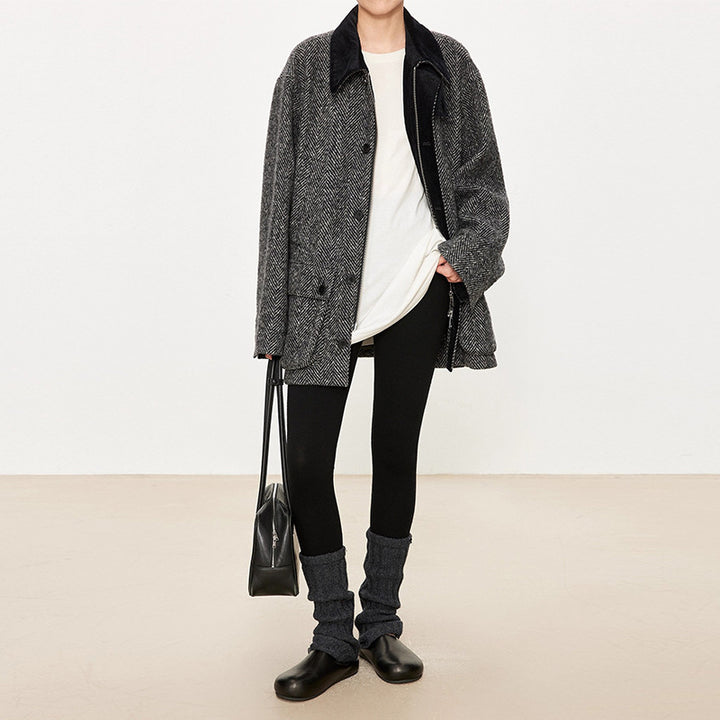 Veste de transition pour femmes au design modern en chevrons Chic & Stil
