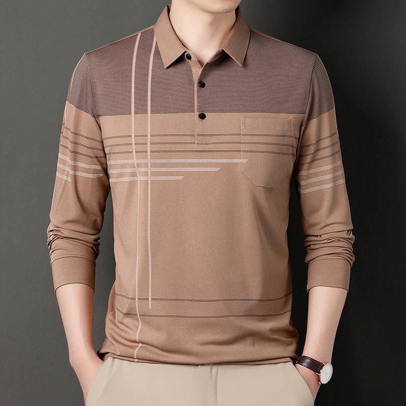 Men's polo shirt with a modern pattern and a breathable structure Lune London