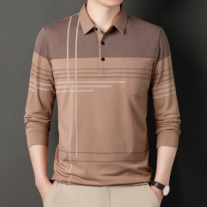 Men's polo shirt with a modern pattern and a breathable structure Lune London