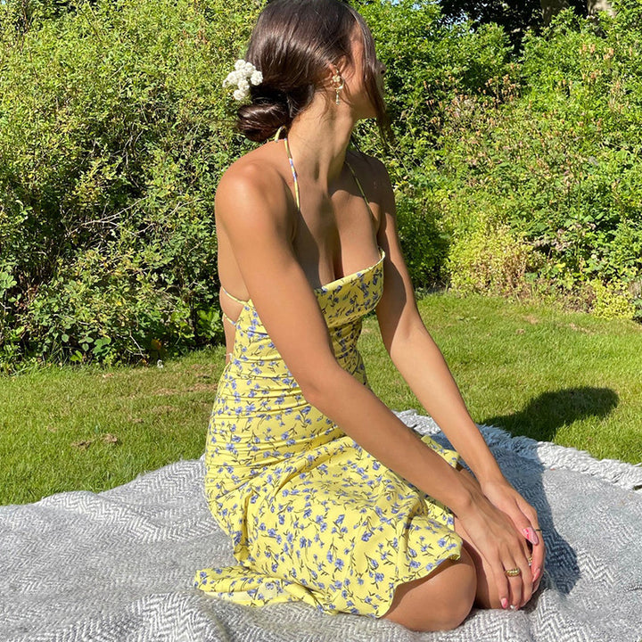 Maxi Dresses Split Flowers Lune London