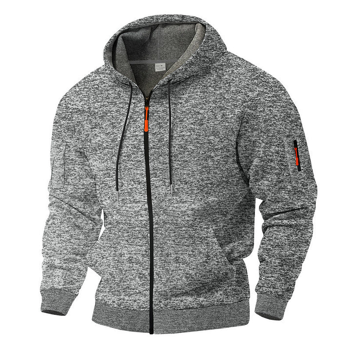 Sporty hoodie jacket for men with zip and practical pockets Lune London