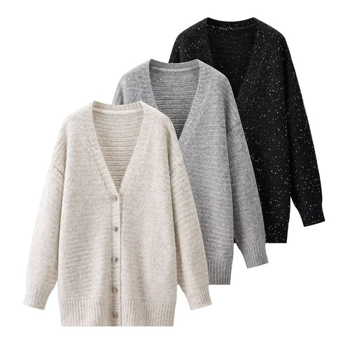 Cardigan Femme Confortable avec Col V et Fermeture Boutonnée Chic & Stil