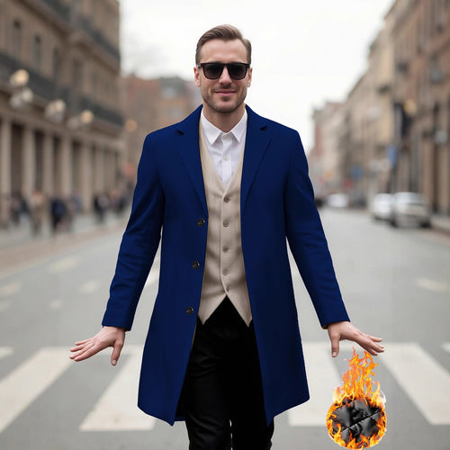 Elegant long coat for men with a modern cut and optimal wearing comfort Amarae