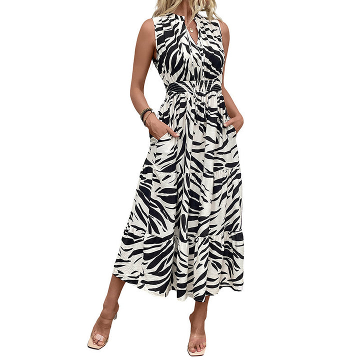 Women's maxi dress with ruffles and flattering A-line silhouette Lune London