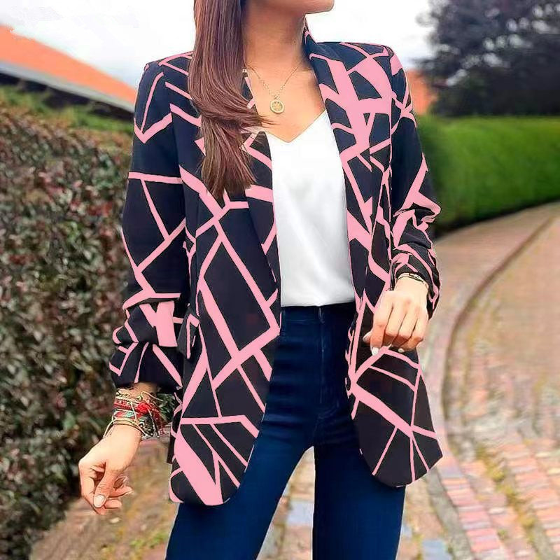 Blazer for women with modern geometric pattern and relaxed fit Lune London