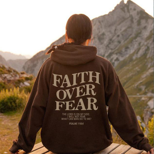 Women's hoodie with inspirational lettering and high-quality cotton Amarae