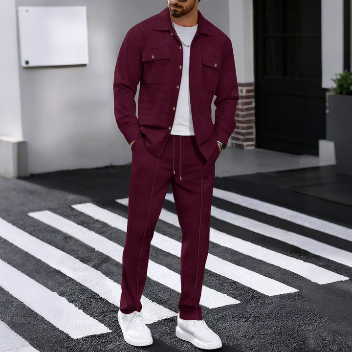 Men's Stylish Leisure Set with Structured Jacket and Comfortable Pants Lune London