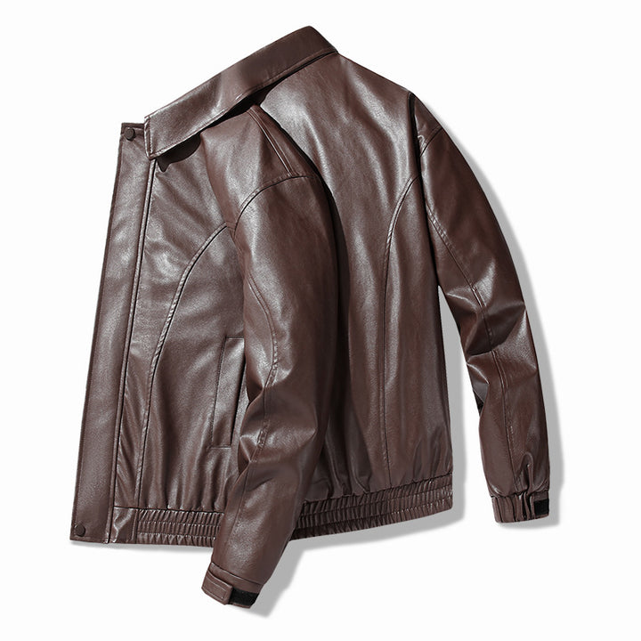 Chic oversized faux leather jacket for men Style and Trend