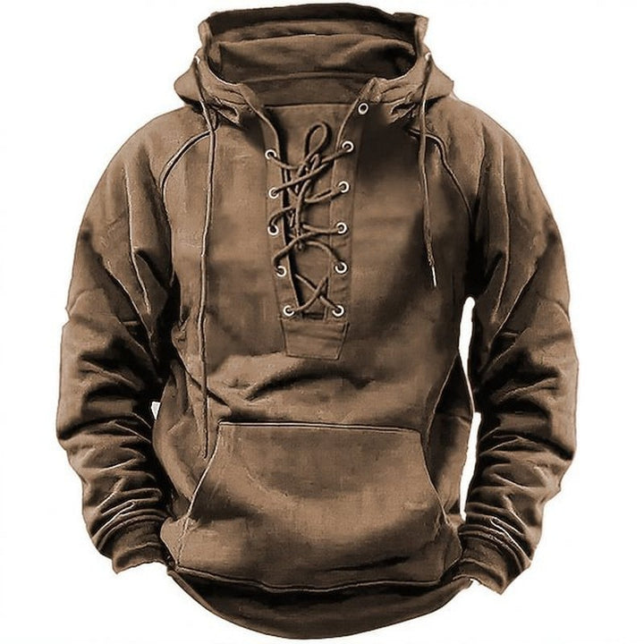 Men's hoodie with trendy lacing and soft inner lining Lune London