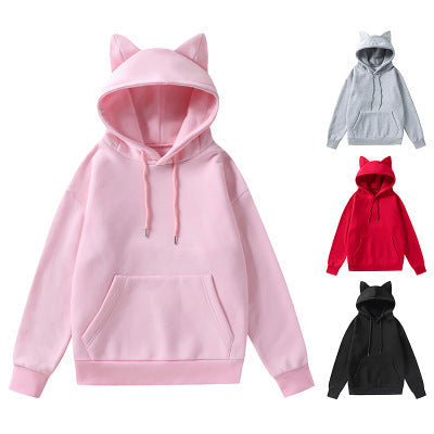 Women's Hoodie with Cat Ears and Soft Lining Amarae