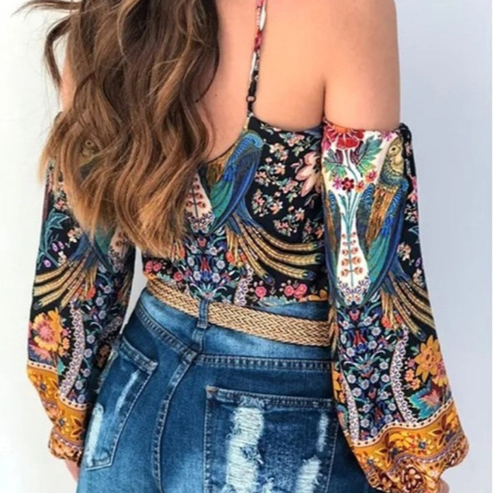 Women Bohemian Blouse Off-Shoulder Lune London