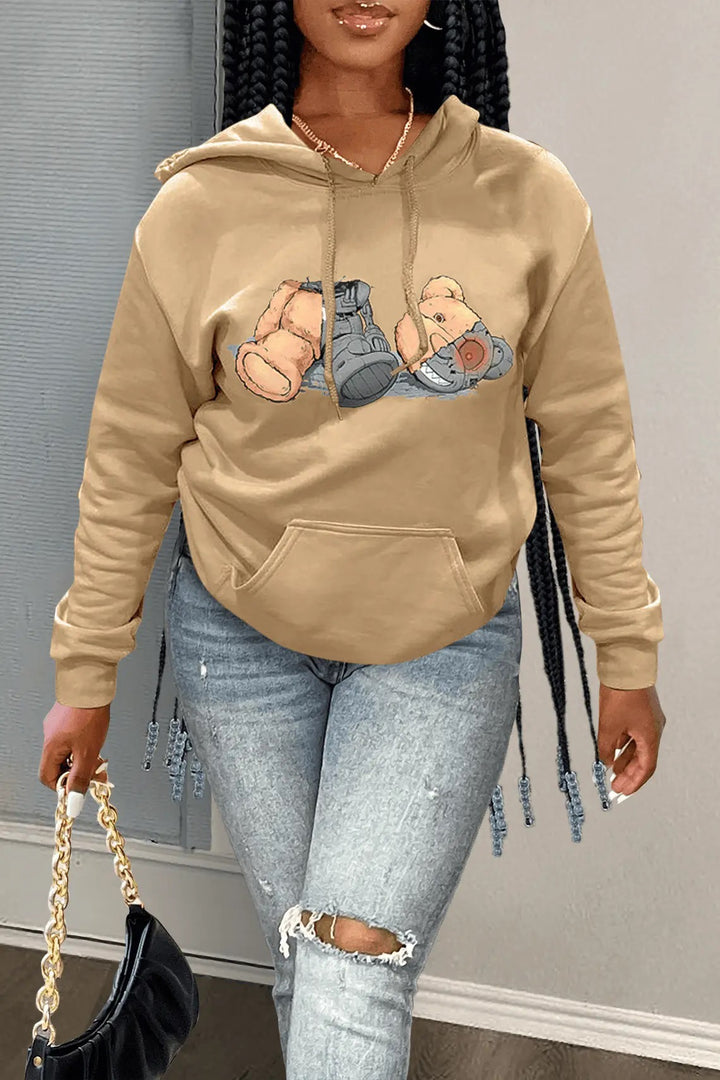 Women's hoodie with artistic graphic design Lune London