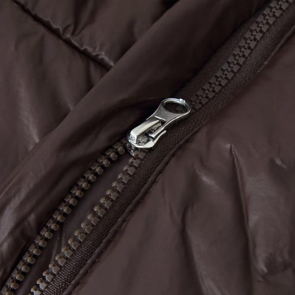 Ladies quilted transition jacket with hood and practical pockets Lune London