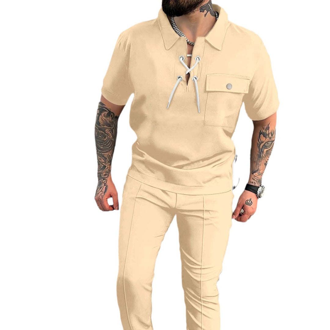 Stylish men's outfit with drawstring details Amarae