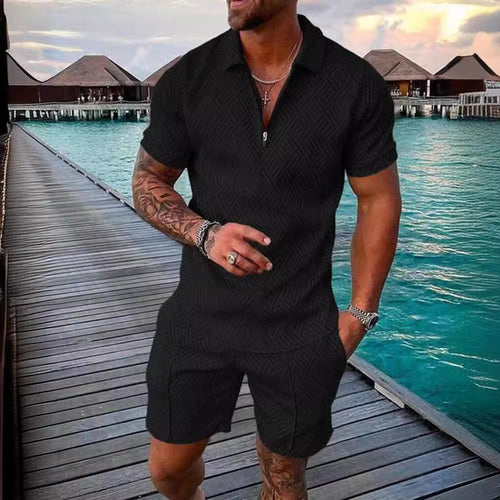 Elegant leisure suit for men with textured design Amarae