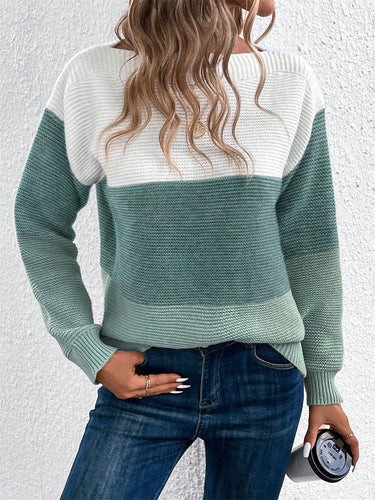 Chic and stylish striped sweater and knit elegant and comfortable for ladies
