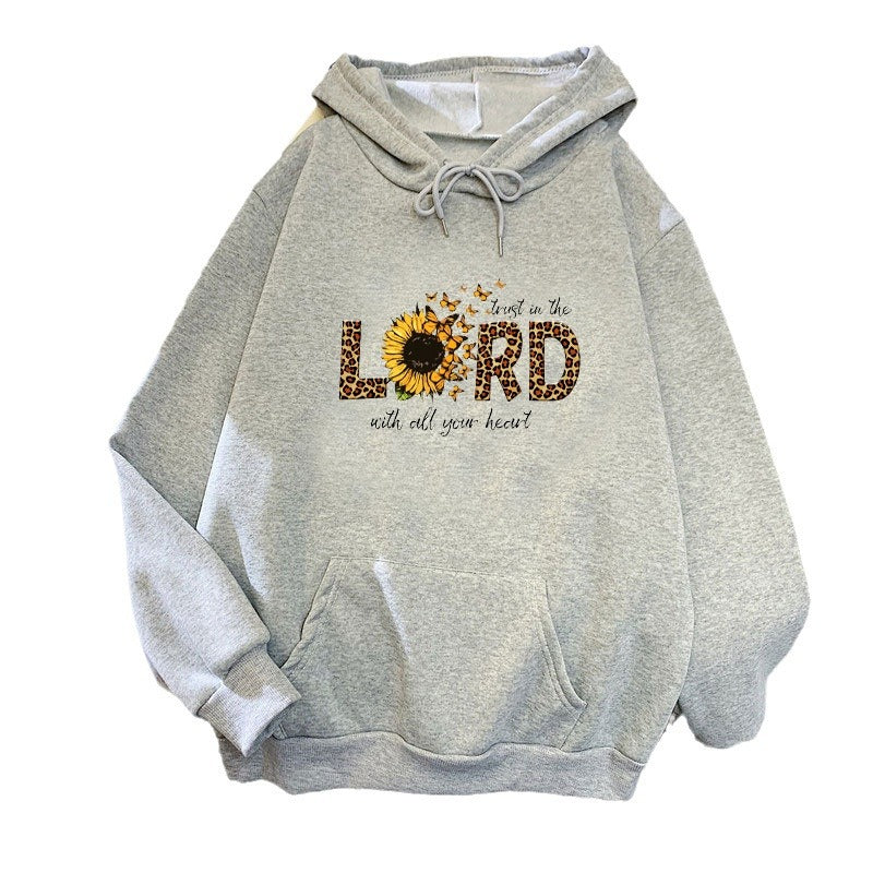 Women's hoodie with inspiring sunflower design Chic & Stil