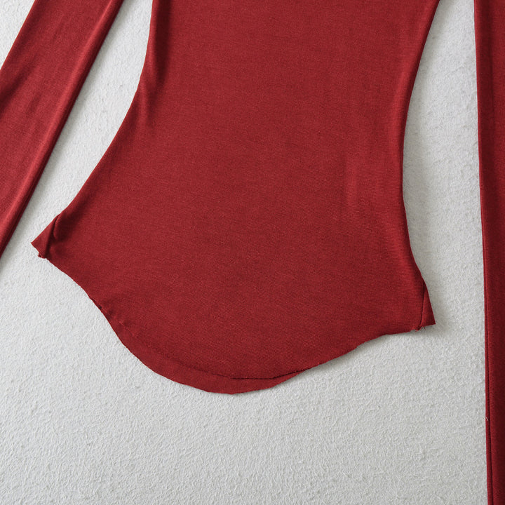 Long sleeve blouse for women with an elegant round collar and a fitted cut Lune London