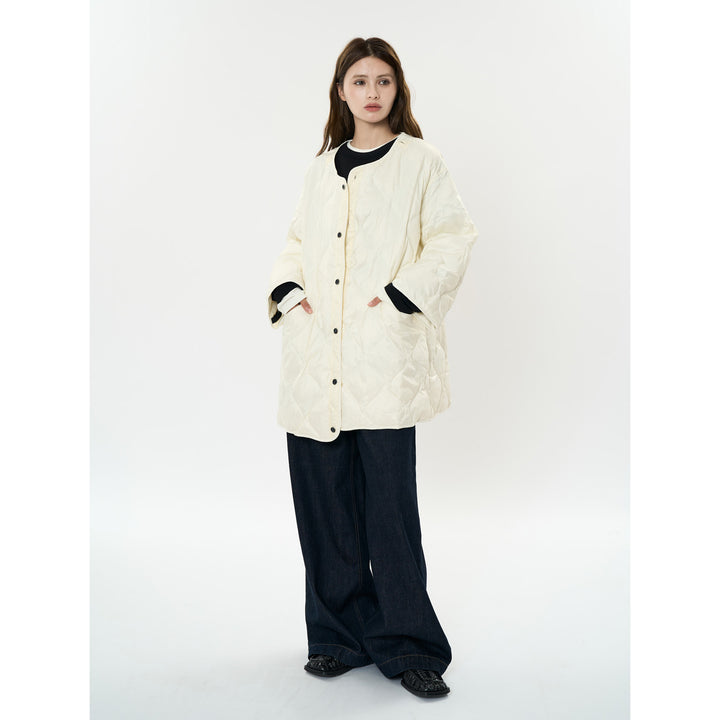 Women’s Long Parka Coat with Removable Teddy Collar and Quilted Inner Jacket Amarae