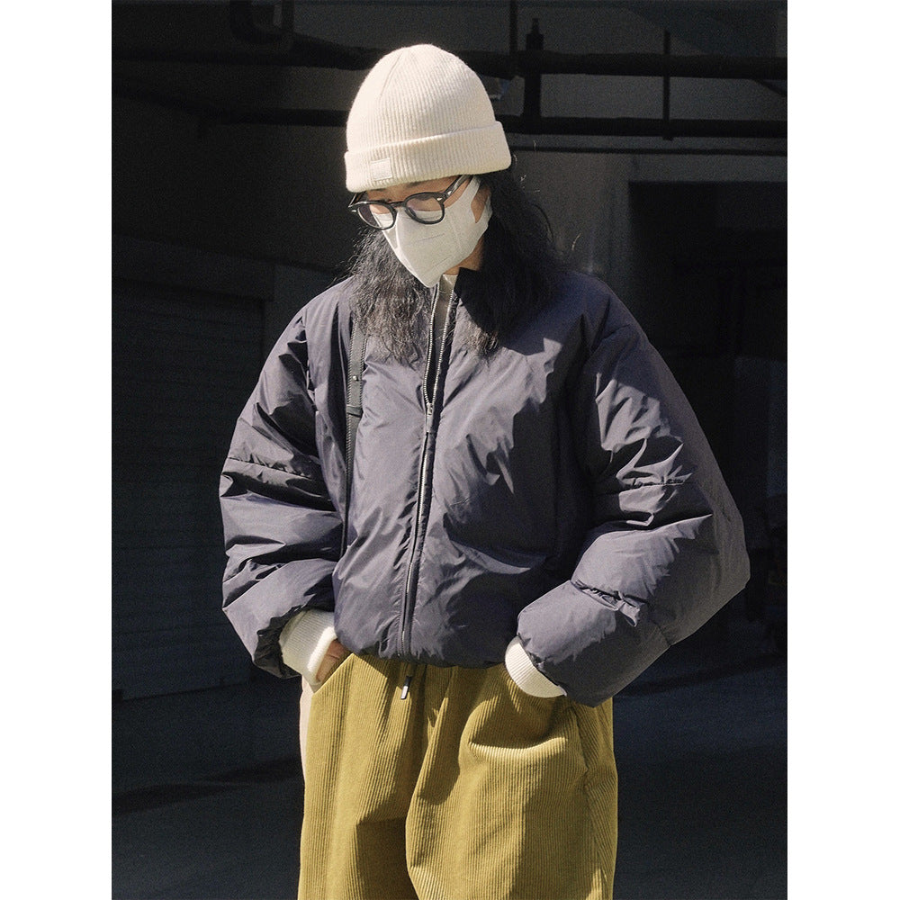 Ladies Short Oversized Padded Jacket with Drawstring Waist and Ribbed Cuff Sleeves Amarae
