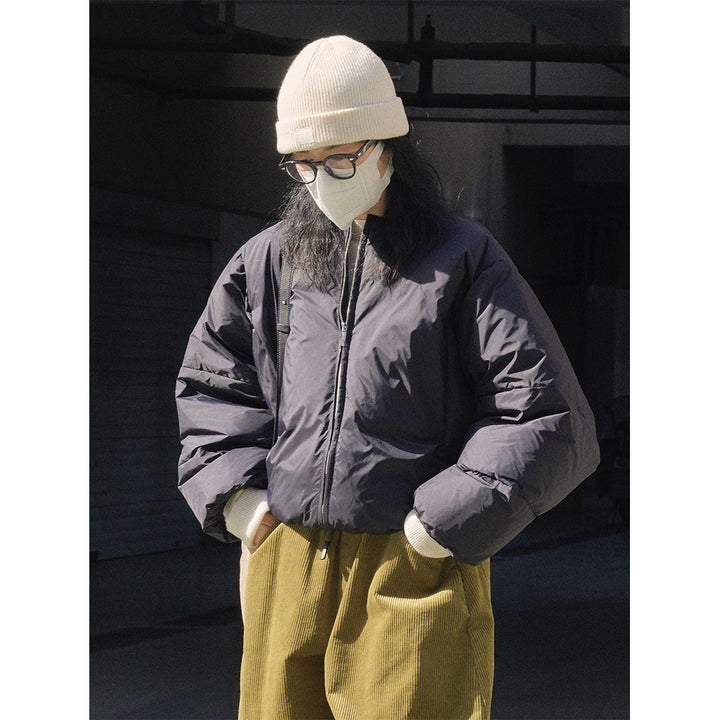 Ladies Short Oversized Padded Jacket with Drawstring Waist and Ribbed Cuff Sleeves Amarae