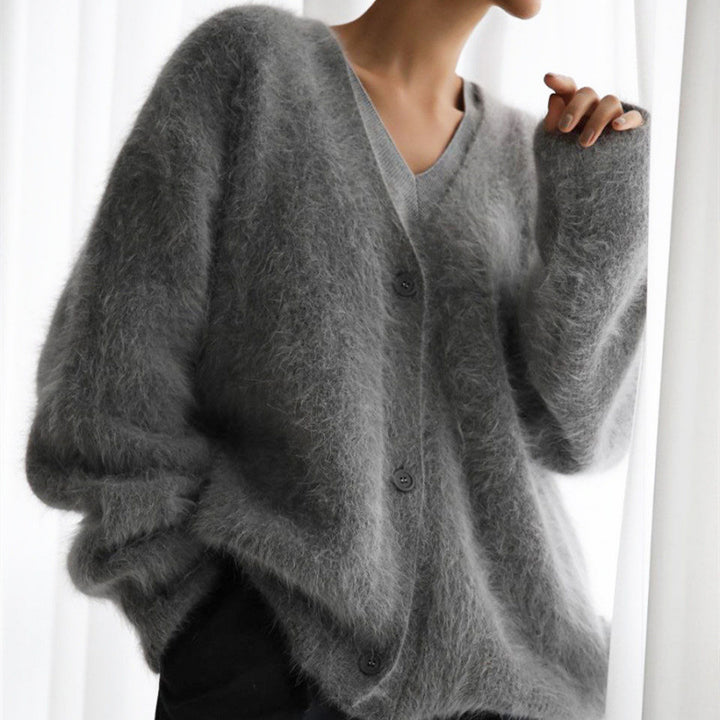 Ladies Oversized Fluffy Chic Cardigan and Style