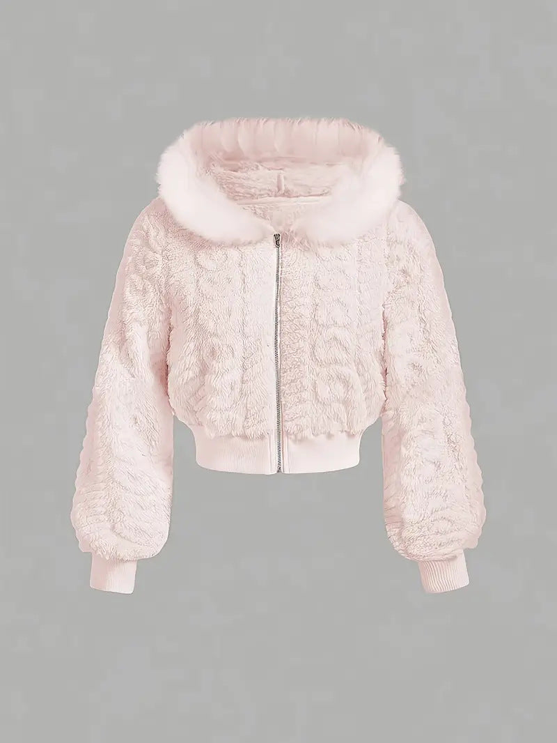 Ladies Cozy Fleece Pullover with Raglan Cut and Hood Lune London