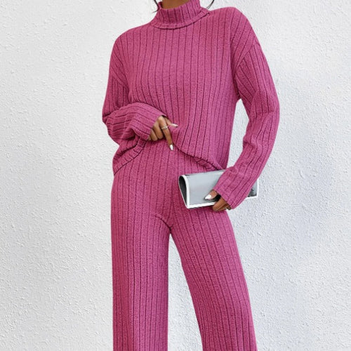 Women’s casual knit jumpsuit with high collar Amarae