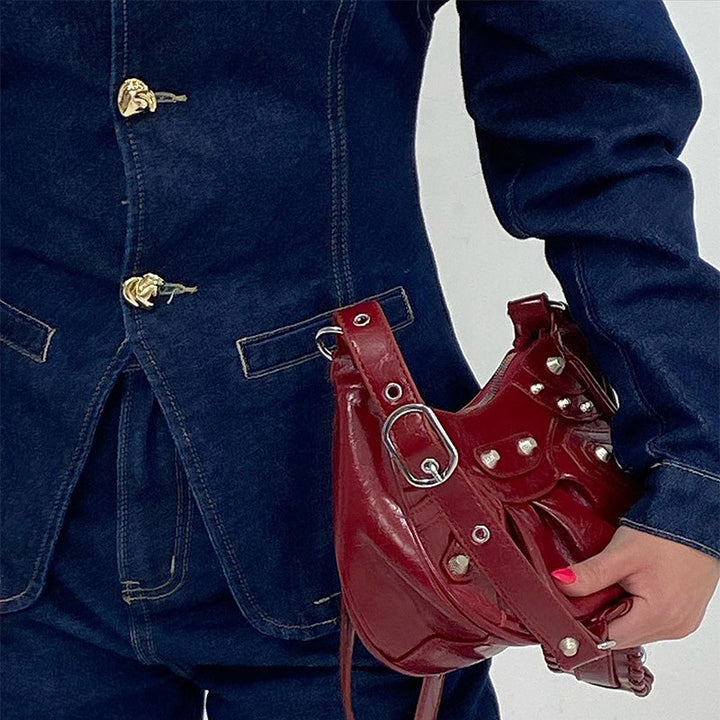 Fitted denim jacket for women with decorative buttons Lune London