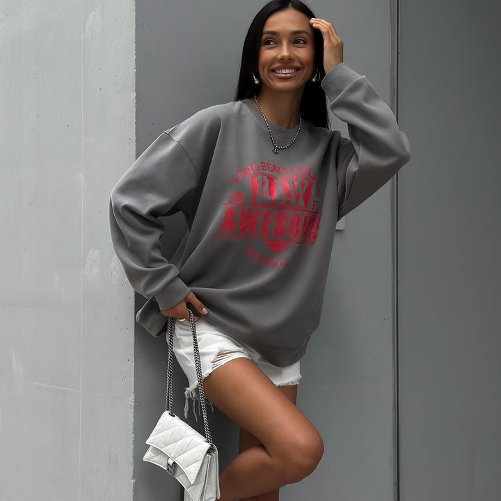 Casual sweatshirt for women with creative print Lune London