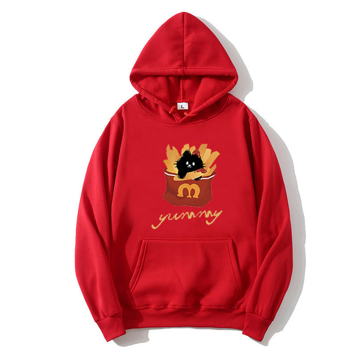 Women's hoodie with creative cat design Chic & Stil