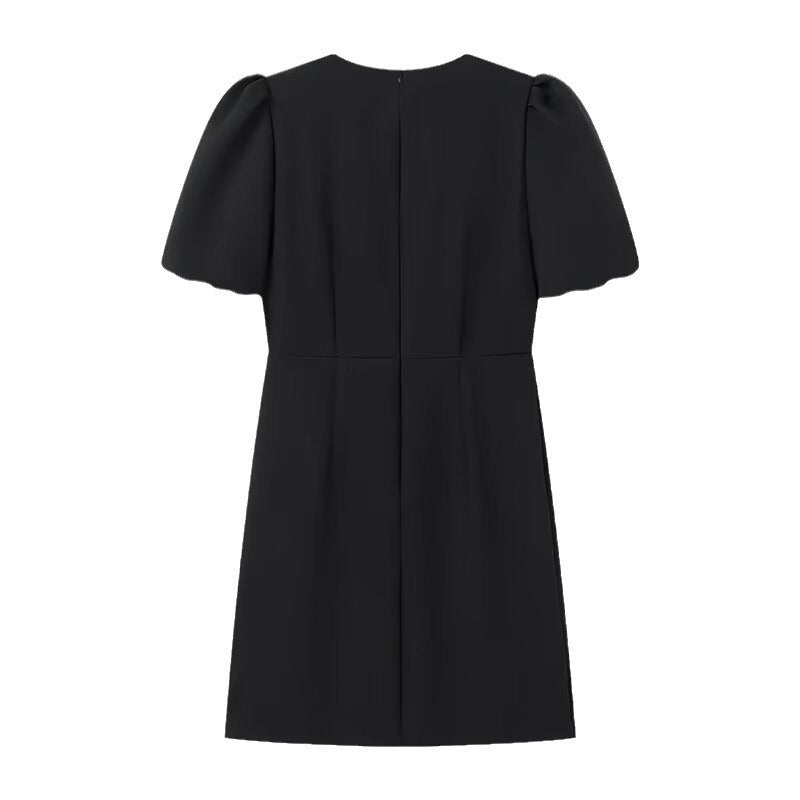 Robe de soirée élégante pour femmes avec manches bouffantes et nœuds décoratifs Chic & Stil