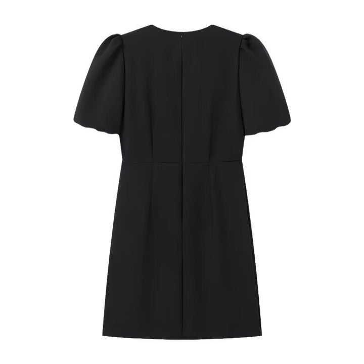 Robe de soirée élégante pour femmes avec manches bouffantes et nœuds décoratifs Chic & Stil